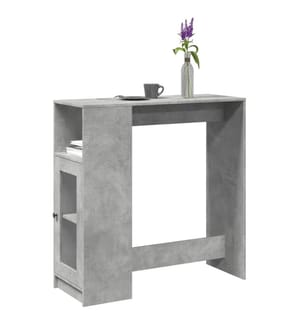 Bartisch mit Regal Betongrau 101x40x103,5 cm Holzwerkstoff