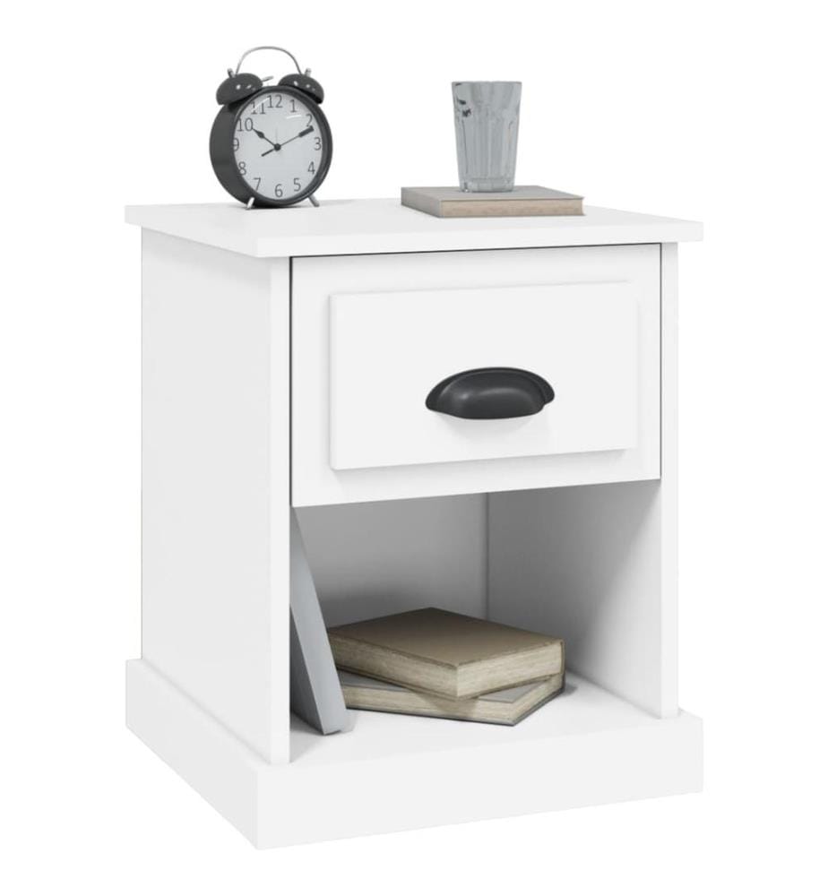 Nachttisch Weiss 39x39x47,5 cm Holzwerkstoff