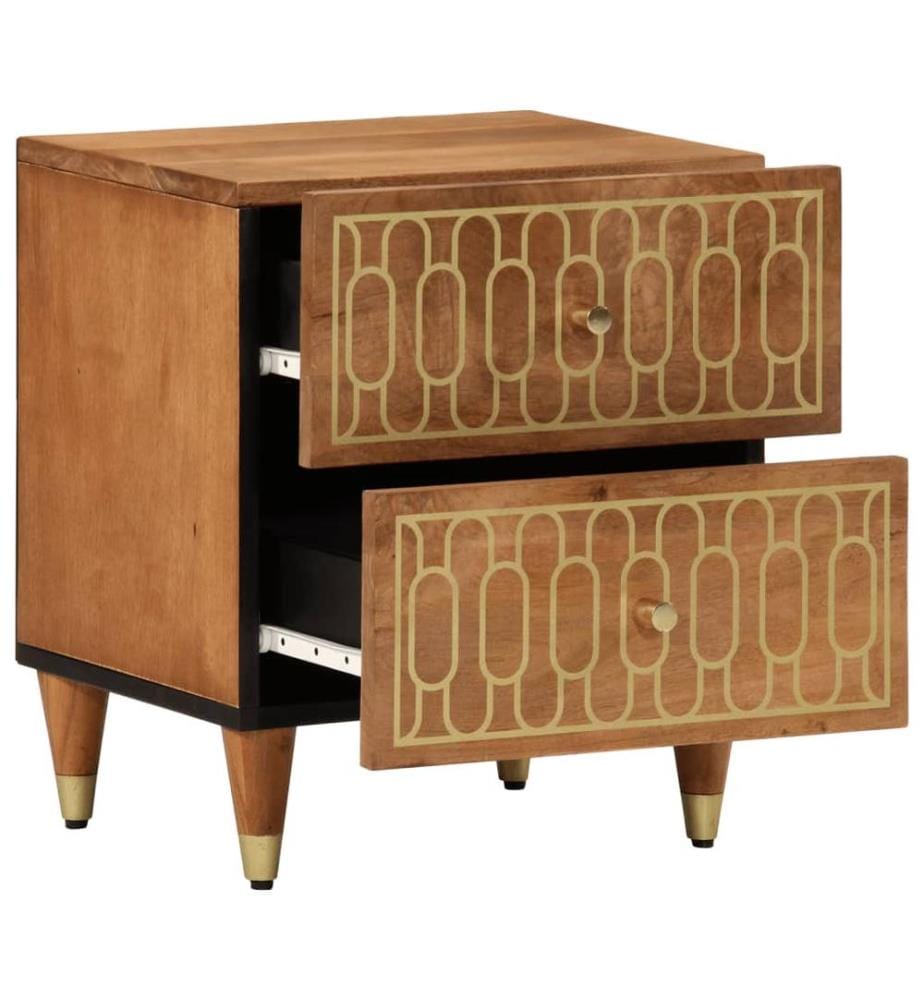 Nachttisch 40x33x46 cm Massivholz Mango