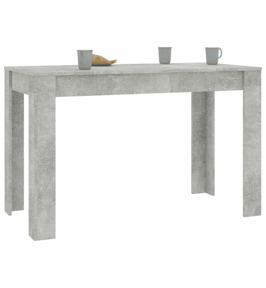 Table à manger Gris béton 120x60x76 cm Bois d'ingénierie