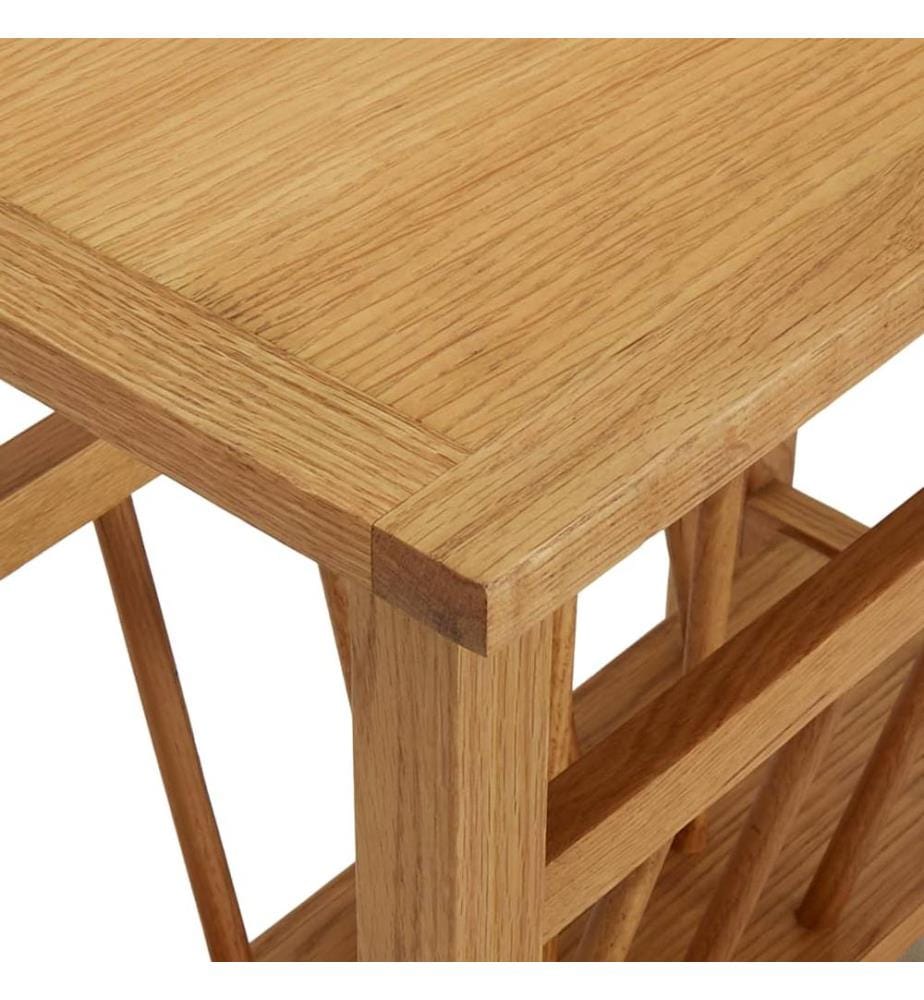 Zeitungstisch 45x27x42 cm Eiche Massivholz