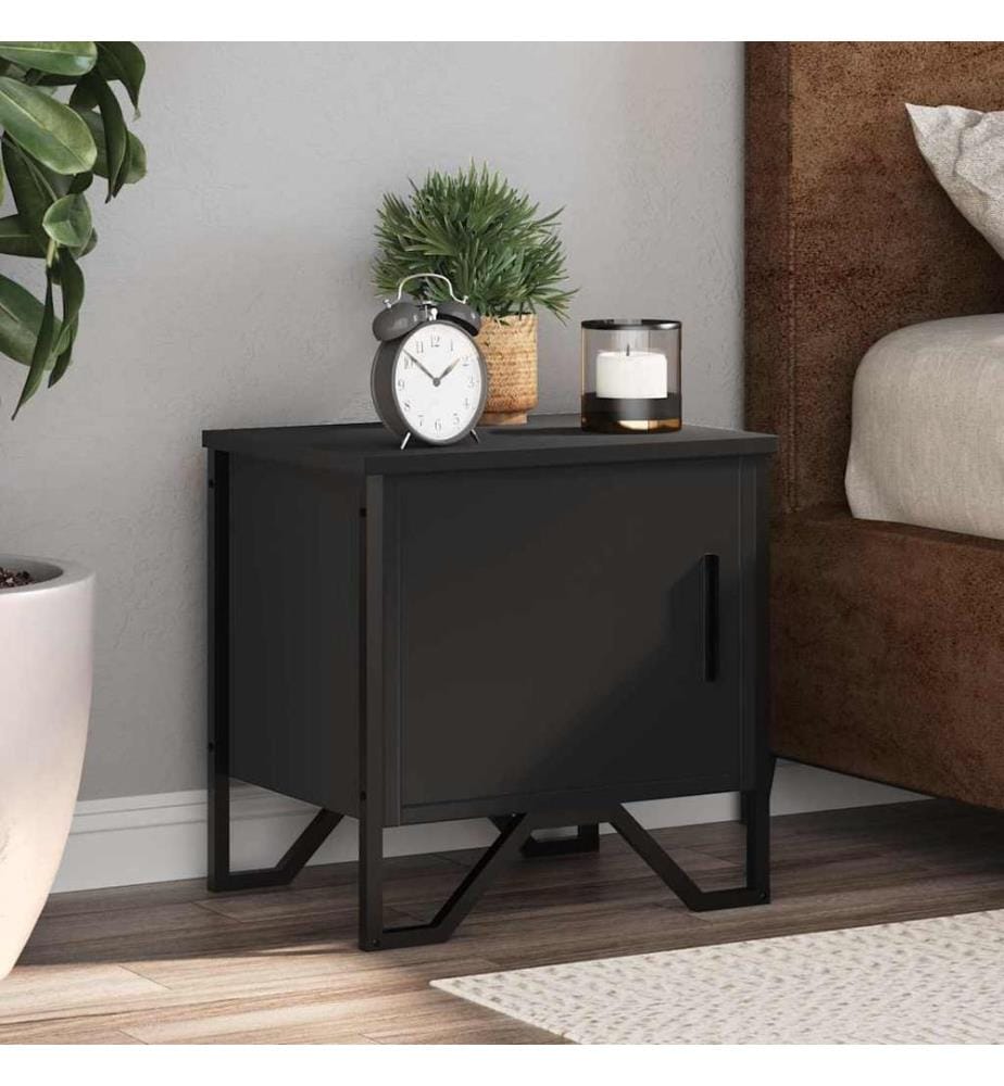 Tables de chevet 2 pcs Noir 40 x 30 x 40 cm Aggloméré