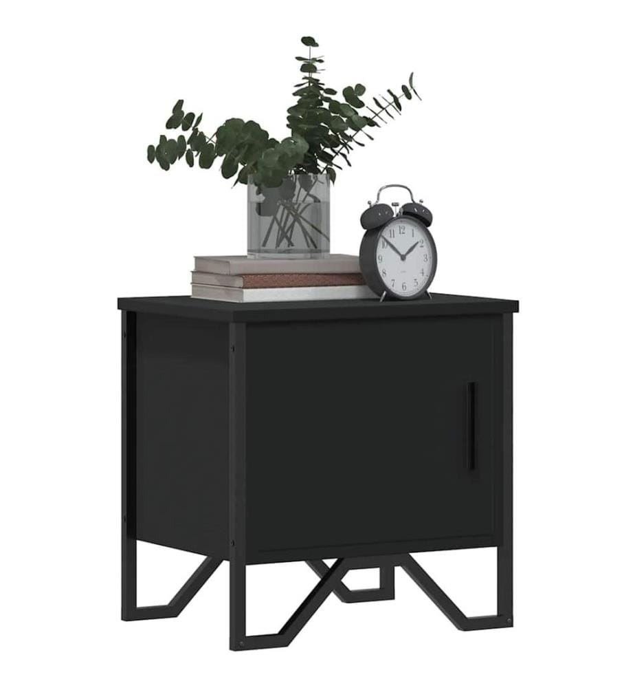 Tables de chevet 2 pcs Noir 40 x 30 x 40 cm Aggloméré
