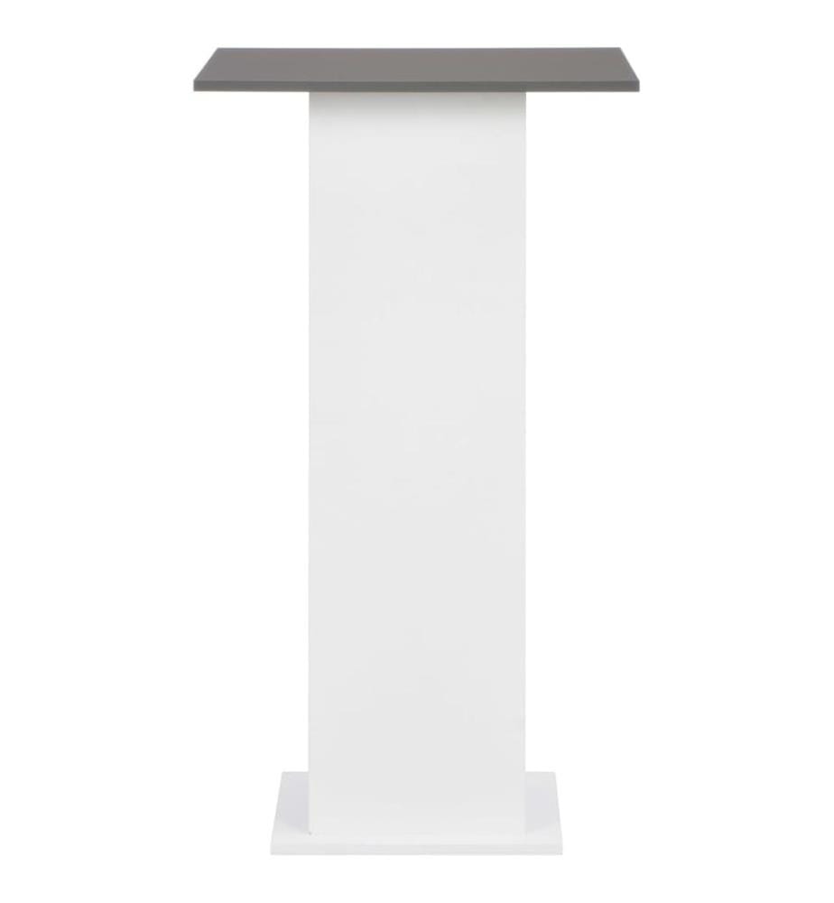 Bartisch Weiss und Anthrazitgrau 60x60x110 cm