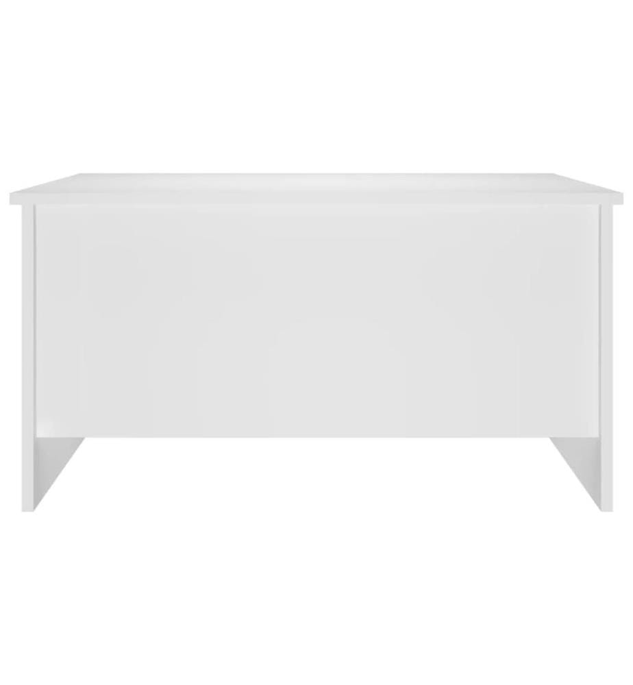 Table basse blanc 80x55,5x41,5 cm bois d'ingénierie