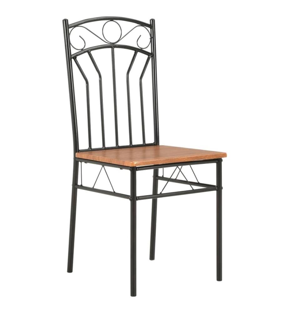 Esszimmerstühle 2 Stk. Braun MDF