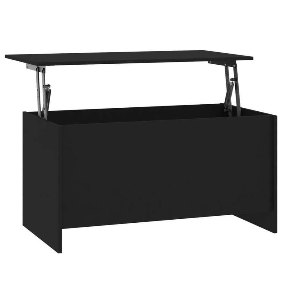 Table basse noir 102x55,5x52,5 cm bois d'ingénierie