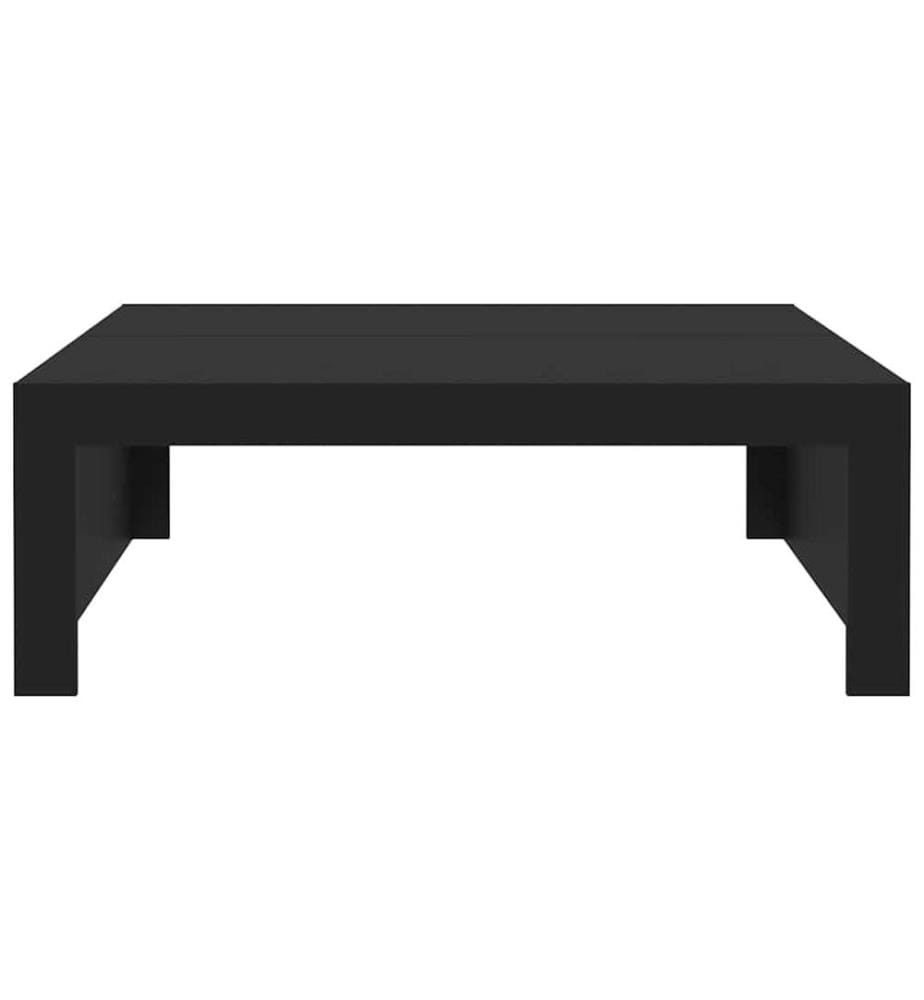 Table basse noir 100x100x35 cm bois d'ingénierie