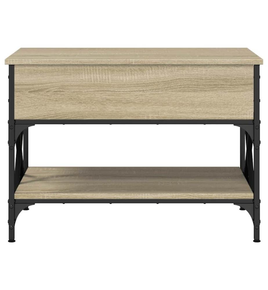 Couchtisch Sonoma-Eiche 70x50x50 cm Holzwerkstoff und Metall