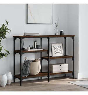 Konsolentisch Braun Eichen-Optik 102x29x75 cm Holzwerkstoff