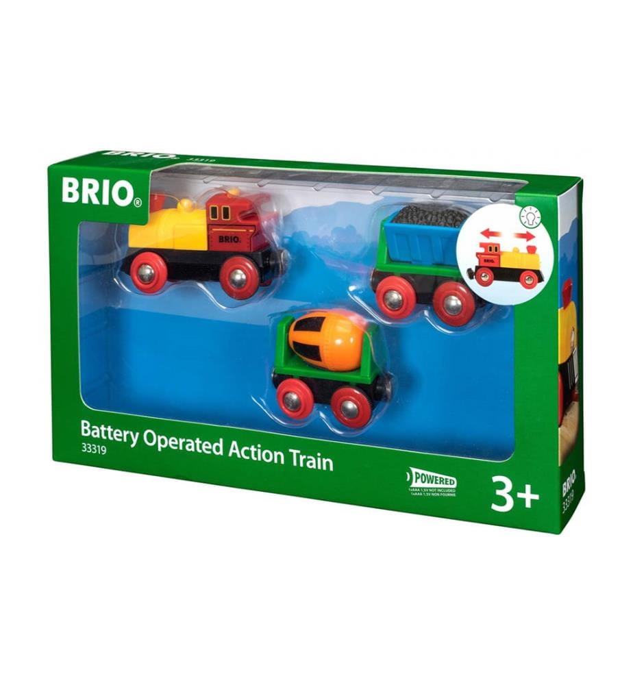 Train De Marchandises BRIO Avec Lumière – 22 Cm, 3 Wagons, Compatible Bois, Dès 3 Ans