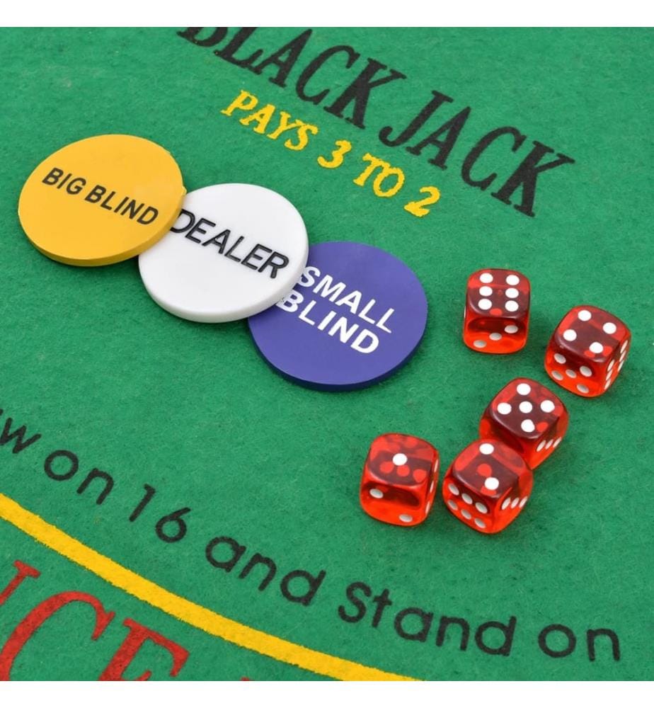 Kombiniertes Poker/Blackjack Set mit 600 Laserchips Aluminium