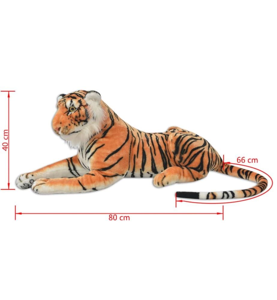 Tiger Kuscheltier Plüsch Braun XXL