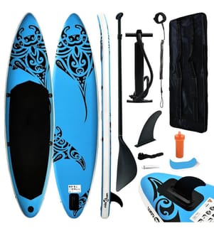 Ensemble de planche SUP gonflable 320x76x15 cm Bleu