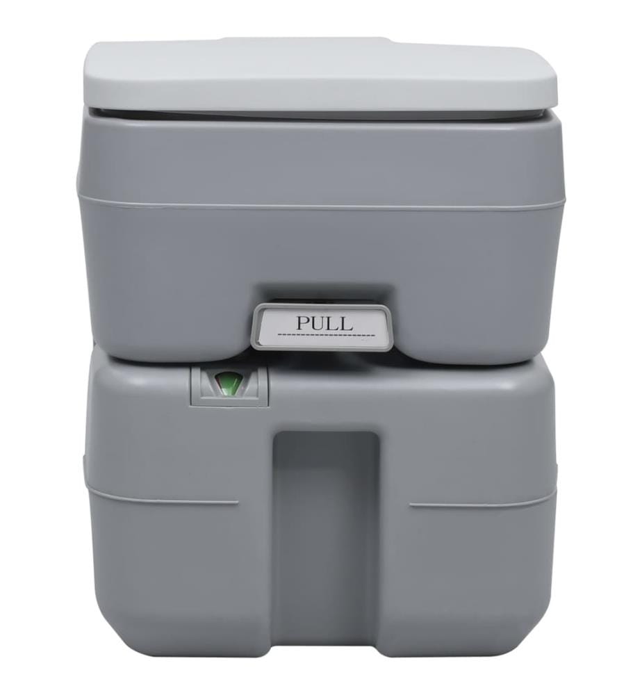 Tragbare Campingtoilette Grau 20+10 L