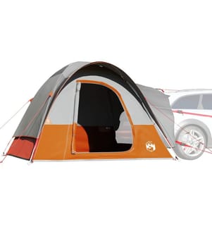Tente de voiture 4 personnes gris et orange imperméable