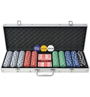 Poker Set mit 500 Chips Aluminium