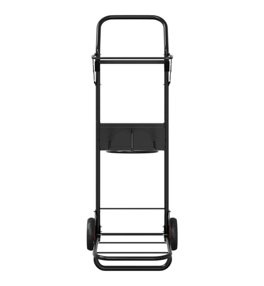 Chariot à selle pliable acier noir