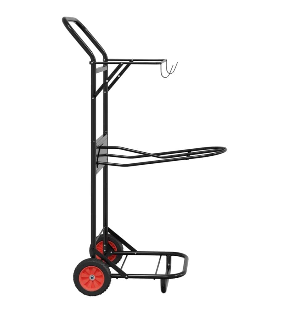Chariot à selle pliable acier noir