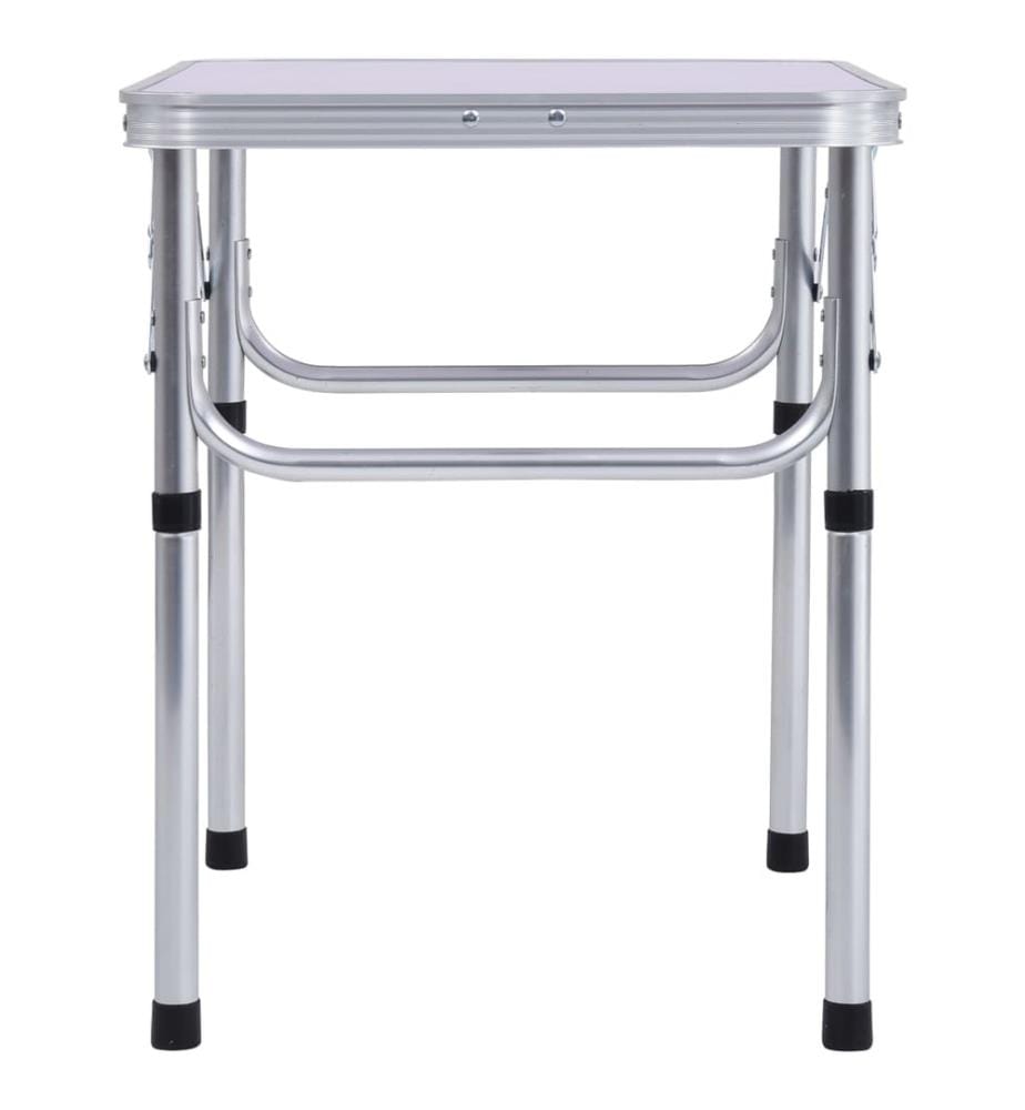 Table pliable de camping Blanc Aluminium 60x45 cm