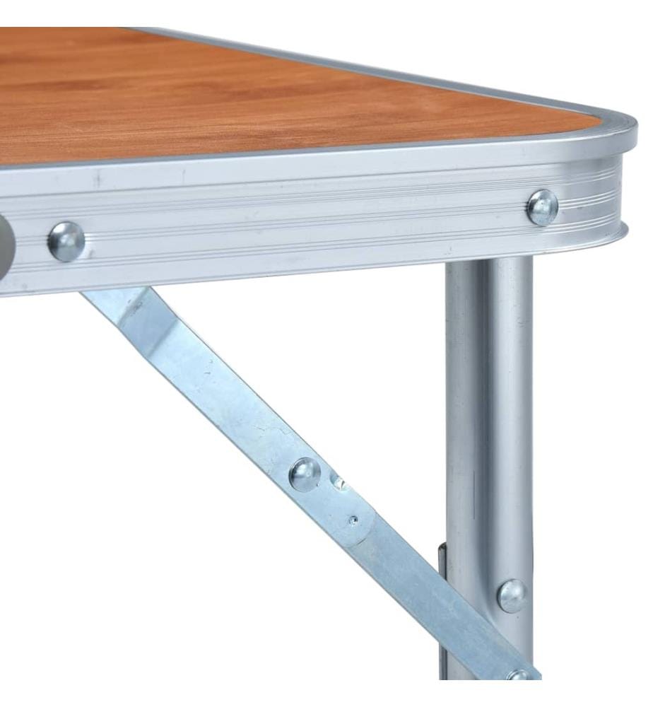 Table pliable de camping Aluminium 60x45 cm
