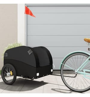 Fahrradanhänger Schwarz 45 kg Eisen