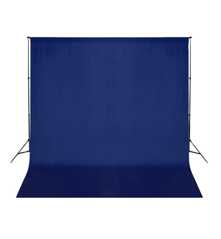 Toile de fond coton sans support bleu 300x300 cm incrustation
