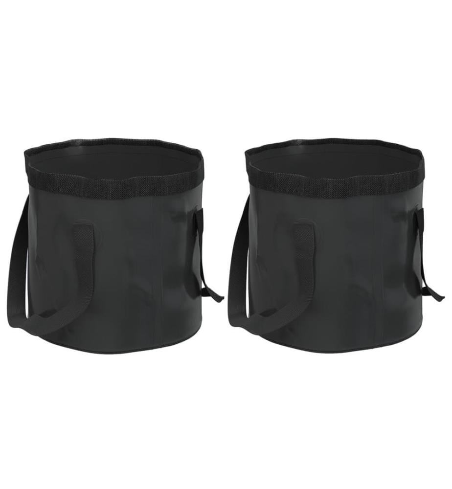 Falteimer 2 Stk. Schwarz 30 L PVC