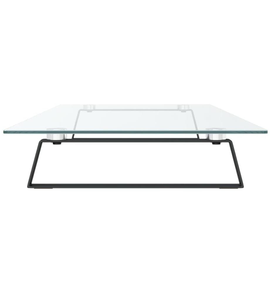 Monitorständer Schwarz 100x35x8 cm Hartglas und Metall