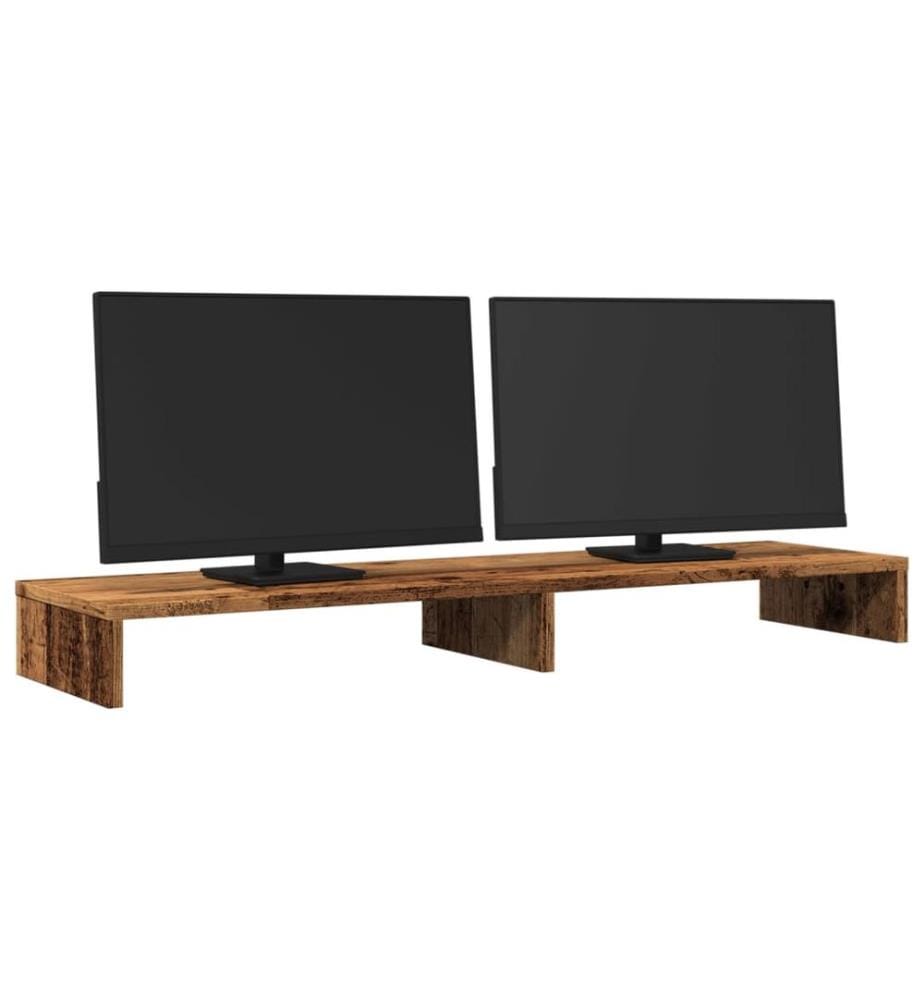 Monitorständer Altholz-Optik 100x27x10 cm Holzwerkstoff