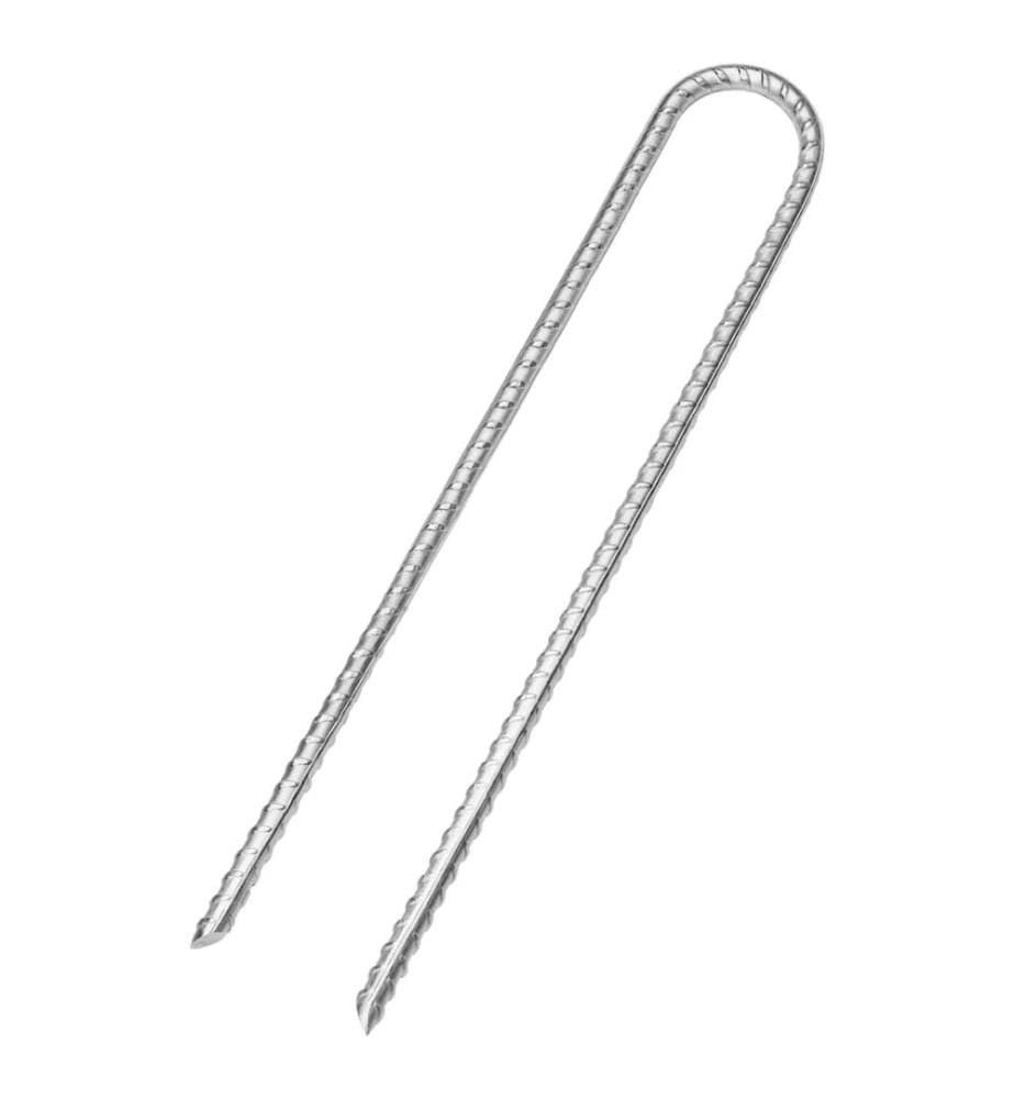 Zeltheringe 6 Stk. U-Form 30 cm Ø7 mm Verzinkter Stahl