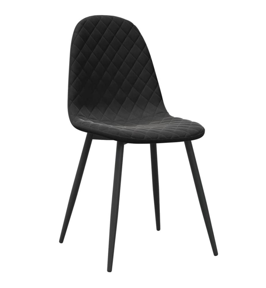 Esszimmerstühle 6 Stk. Schwarz Samt