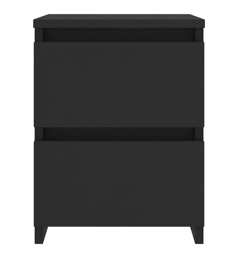 Nachttische 2 Stk. Schwarz 30×30×40 cm Holzwerkstoff