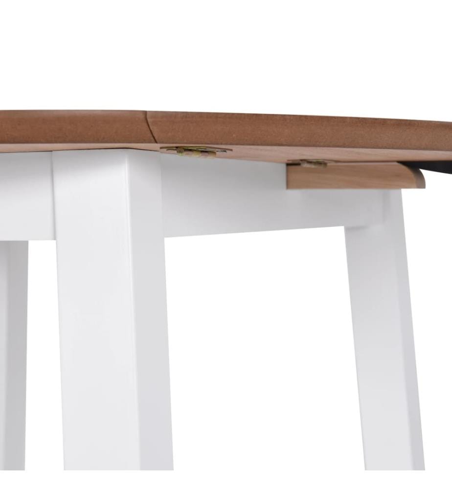 Esstisch Klappbar Rund MDF Weiss