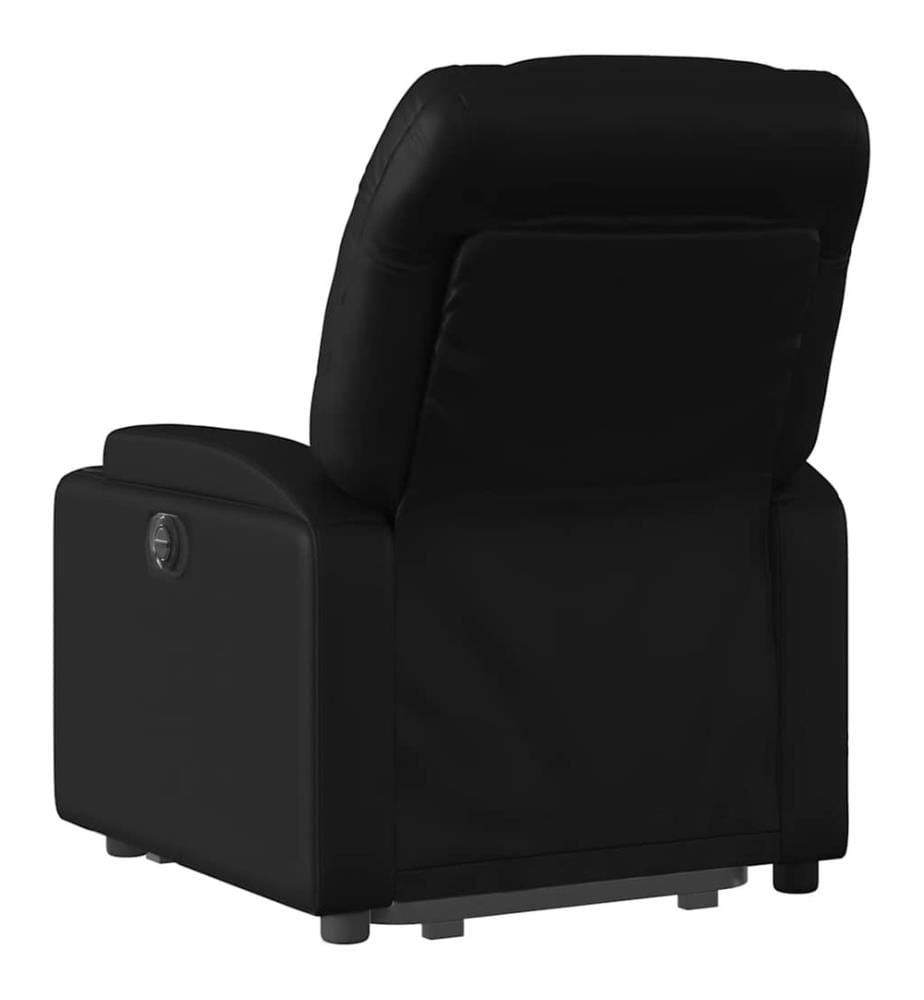 Relaxsessel mit Aufstehhilfe Elektrisch Schwarz Kunstleder