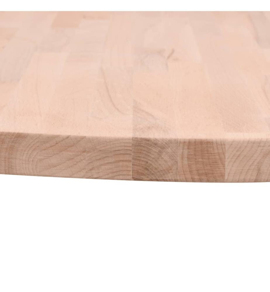 Dessus de table Ø60x1,5 cm rond bois massif de hêtre