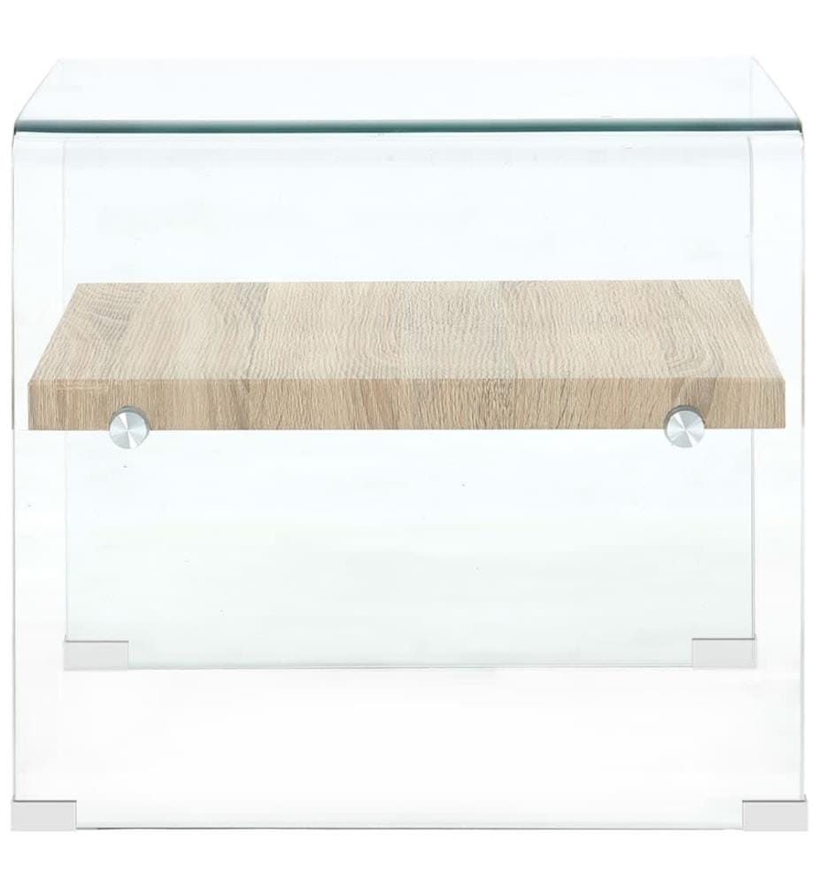 Couchtisch Transparent 50×50×45 cm Hartglas