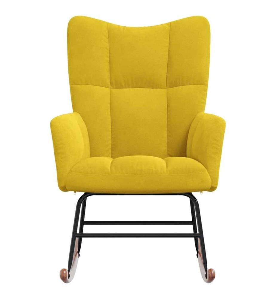 Chaise à bascule Jaune moutarde Velours