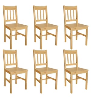 Chaises à manger lot de 6 pinède