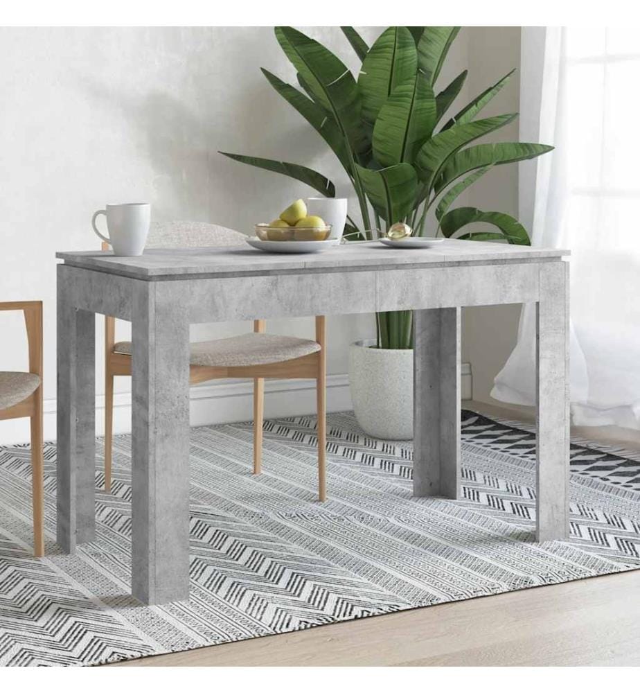 Table à manger Gris béton 120x60x76 cm Bois d'ingénierie