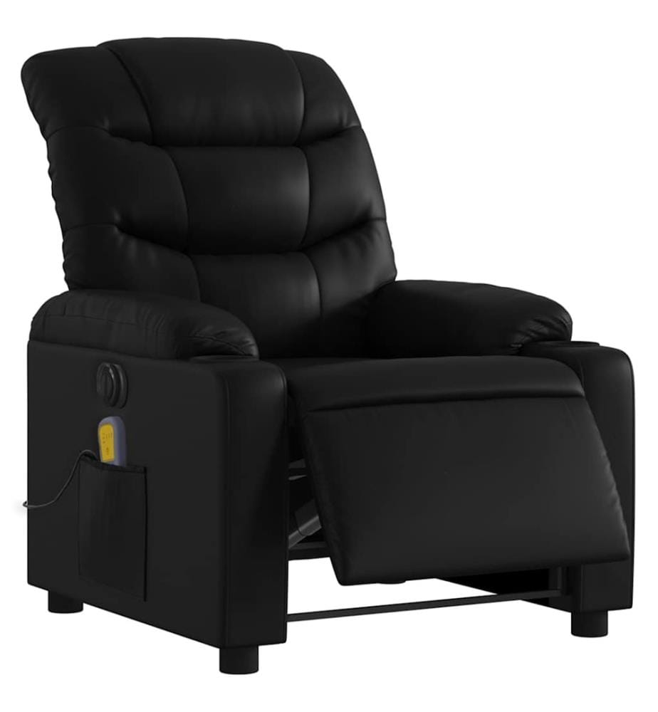 Massagesessel Elektrisch Schwarz Kunstleder
