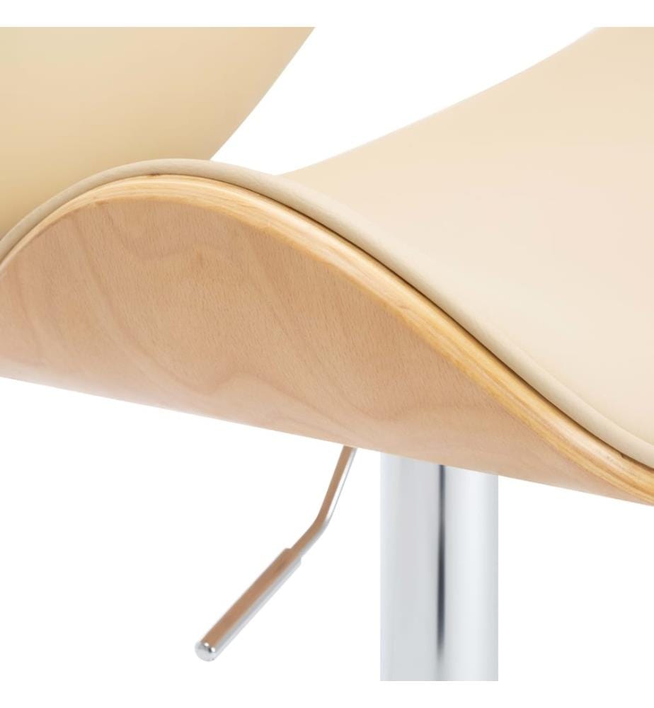 Barhocker Creme Kunstleder
