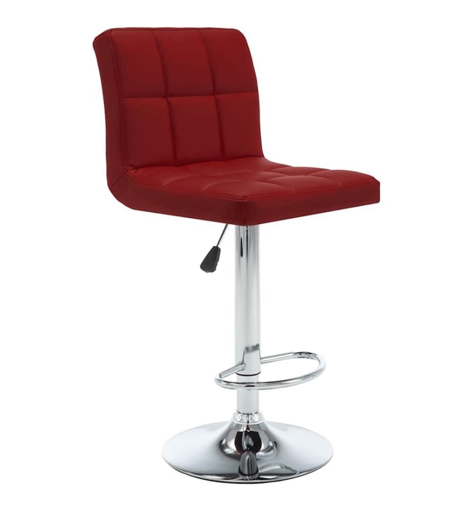 Barhocker 2 Stk. Weinrot Kunstleder