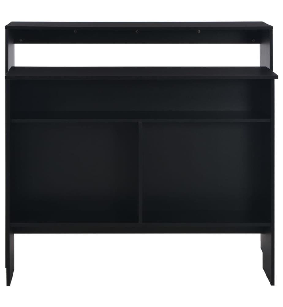 Bartisch mit 2 Tischplatten Schwarz 130x40x120 cm