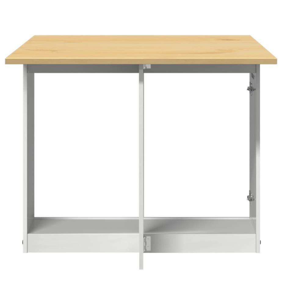 Table à manger papillon pliable Corona blanc bois de pin massif