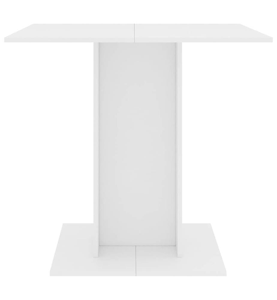 Table à manger Blanc 80x80x75 cm bois d'ingénierie