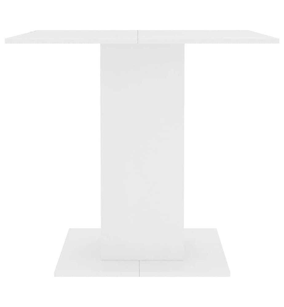 Table à manger Blanc 80x80x75 cm bois d'ingénierie