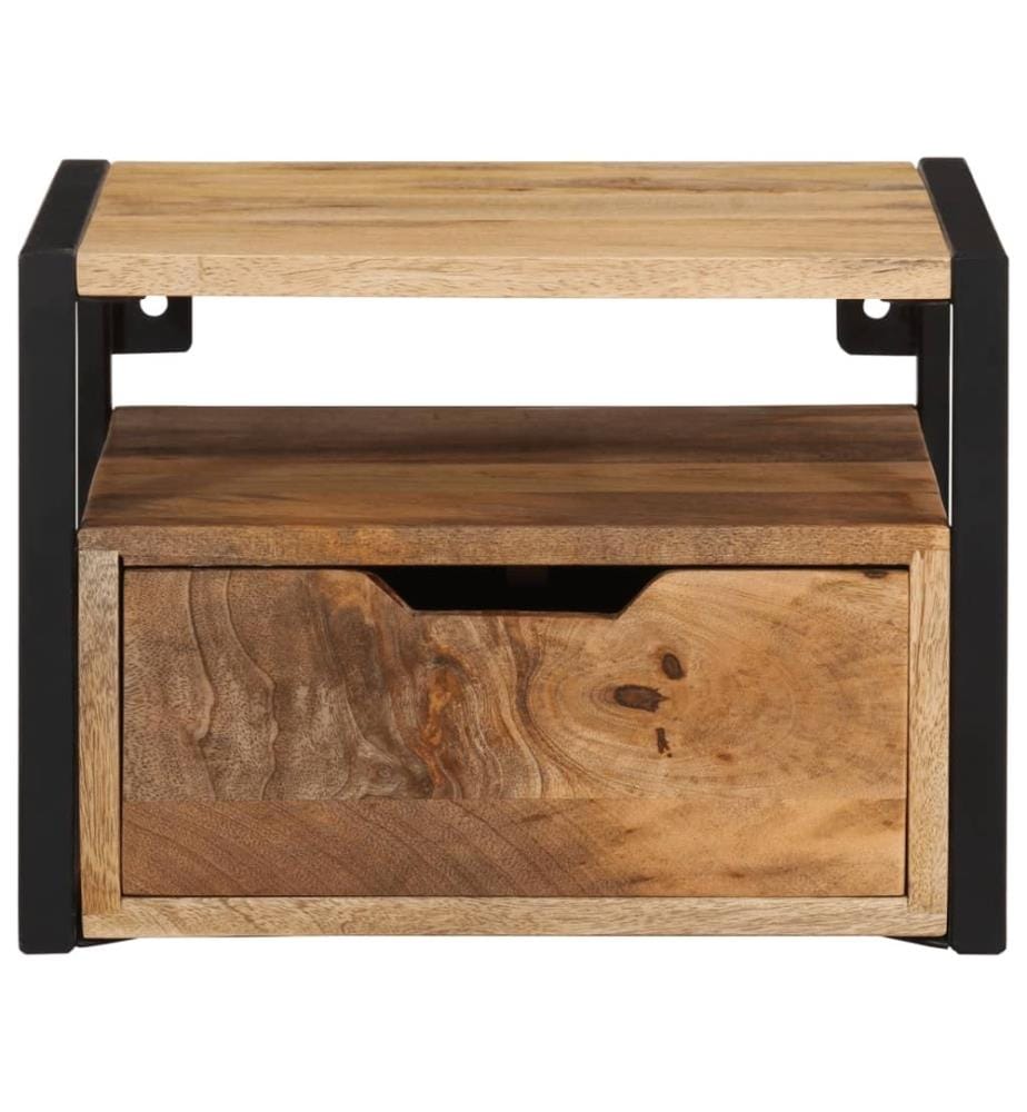 Table de chevet murale 35x35x25 cm bois d'acacia solide
