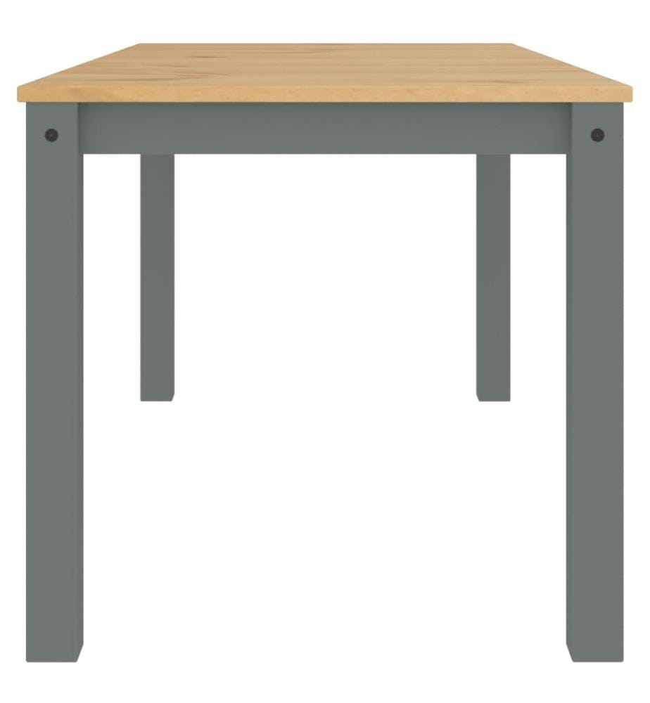 Table à manger Panama gris 160x80x75 cm bois massif de pin