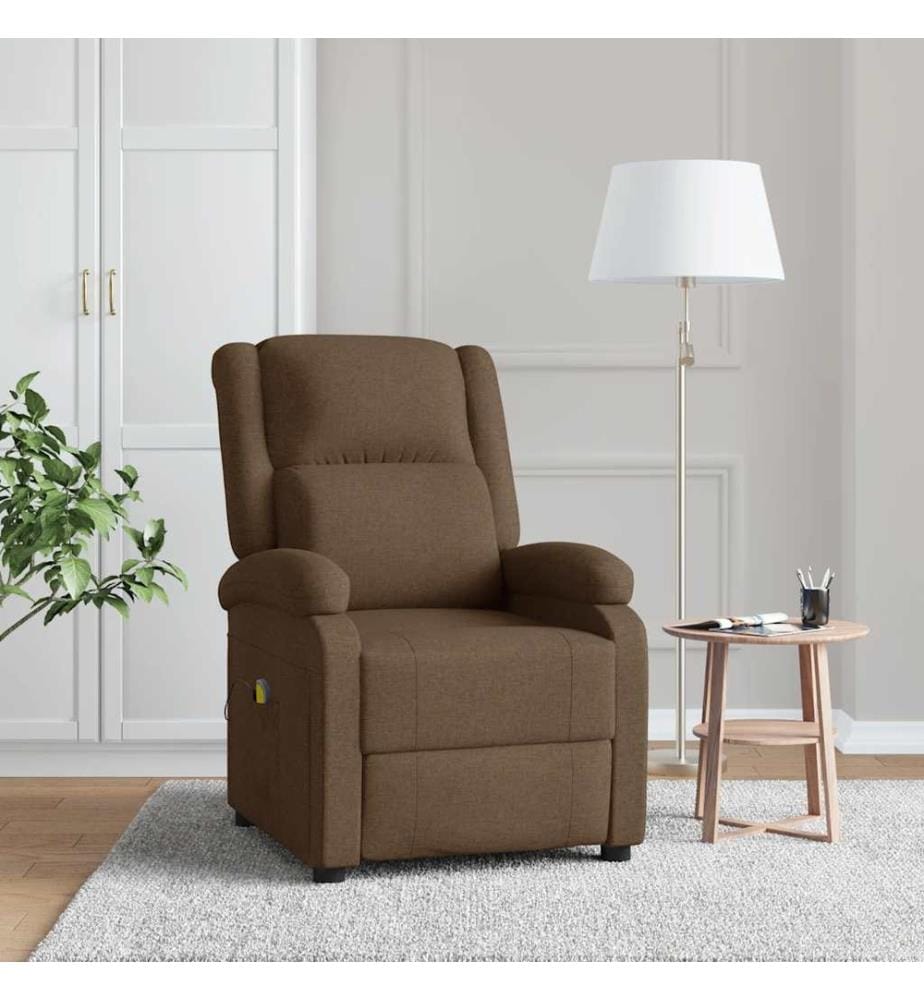 Massagesessel Braun Stoff